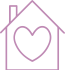 a con corazon dentro linea fina rosa