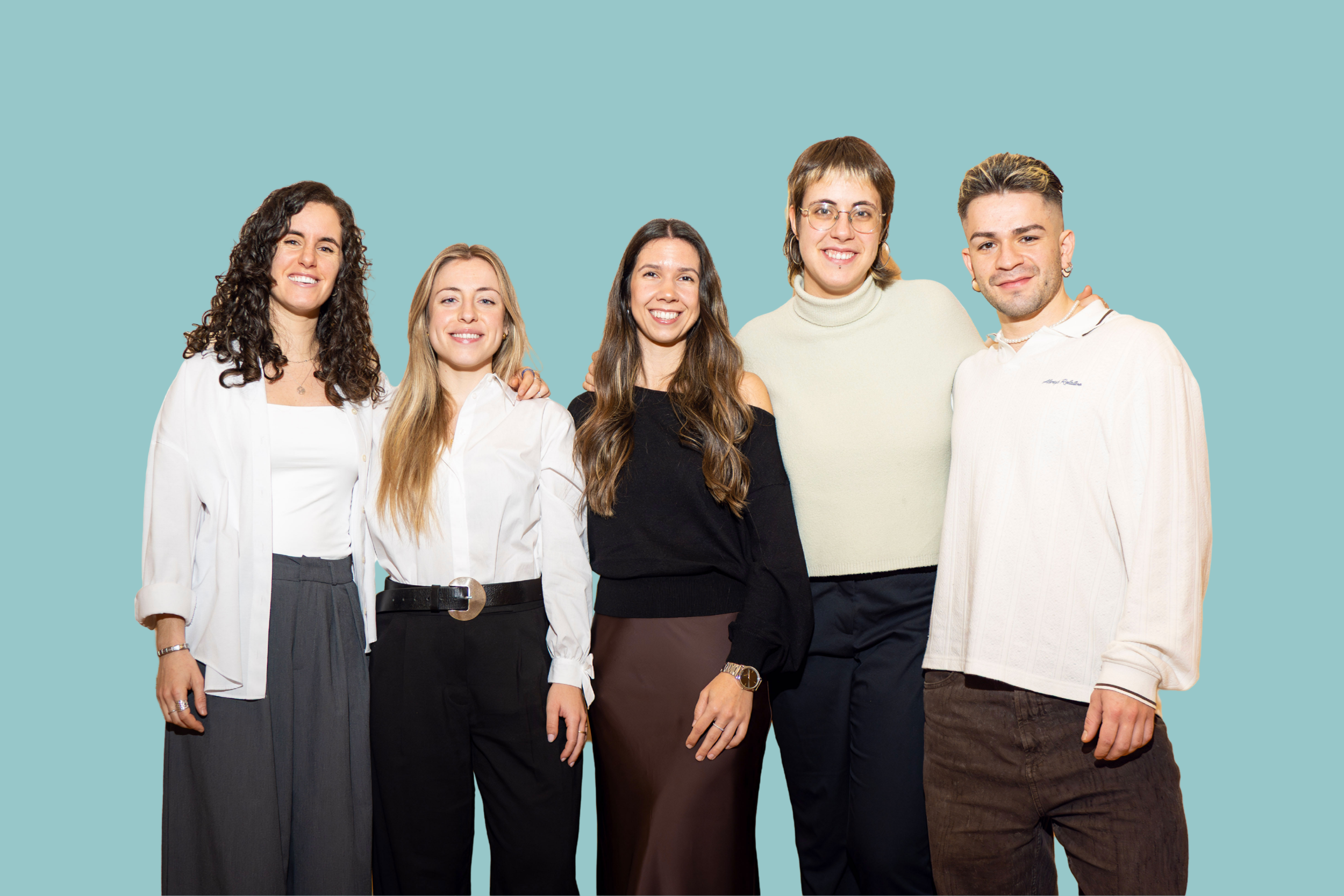 Equipo de psicara sobre fondo azul 