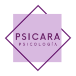 Logotipo de Psicara en color violeta y morado 